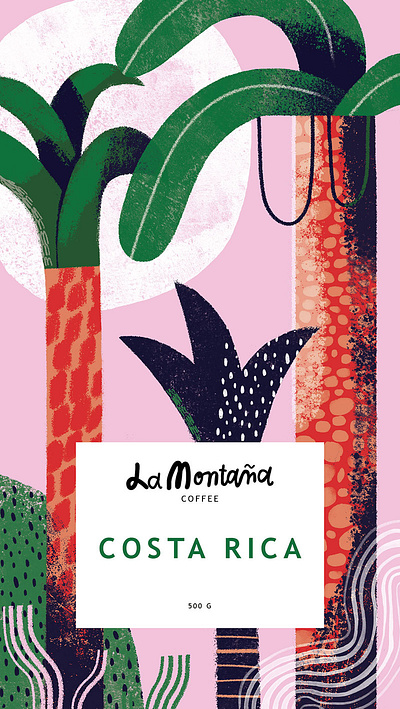 Costa Rica illustration jungle palm tree tropical