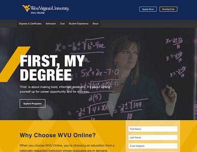 WVU Online Website branding design graphic design responsive website