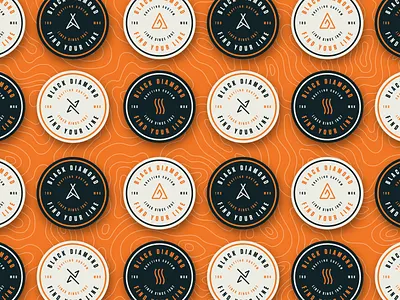 Find Your Line Badges badge branding diamond icon logo orange outdoors sports