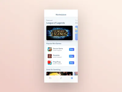 Marketplace app apps business cards clean design games gameshow hellohello interface marketplace minimal shadow simple ui ux white