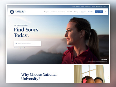 National University Web Redesign cro higher ed responsive ux web design