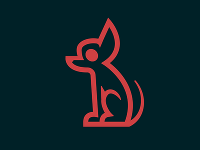 Chihuahua Dribbble Weekly Warm Up cartoon chihuahua dog dribbble icon logo mexico outline perro taco warmup