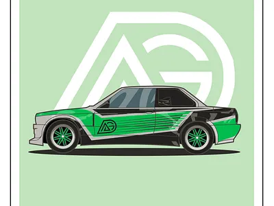 BMW M3 E30 Ahmed Garage Edition abstract abstract art abstract design abstraction android architechture art badge flat icon modern symmetric symmetrical symmetry