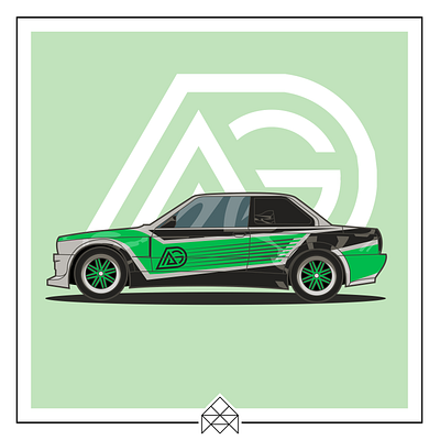 BMW M3 E30 Ahmed Garage Edition abstract abstract art abstract design abstraction android architechture art badge flat icon modern symmetric symmetrical symmetry