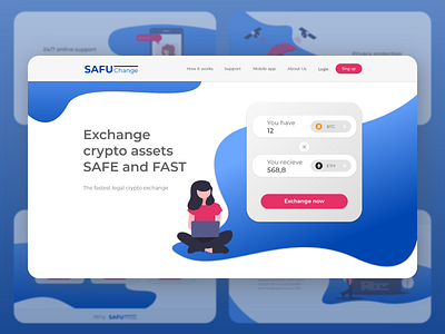 UI design cryptocurrency exchange concept design design inspiration landing page design ui ui design ui designer uidesign uiux ux website design