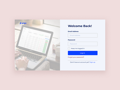 Login Page Concept branding design landing page log in minimalistic mockup redesign typography ui ux web