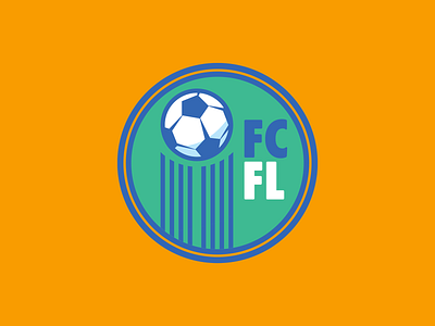 Fiction City Football League (FCFL) branding football illustration logo soccer badge soccer ball soccer logo sports vector