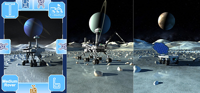 Downlink Rovers 3d board game boardgame card digital 3d environment exploration game art illustration rover space xtronauts