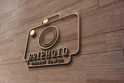 3D Wall Logo MockUp 2