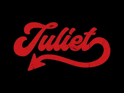 Juliet Simms apparel apparel design band band merch clothing design devil devil tail illustration merch red shirt simple tail texture type typography vector