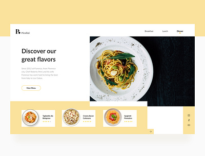 Italian Restaurant clean design graphic design italian italian restaurant ui ux web website