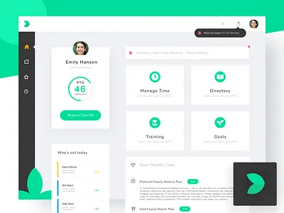Eco Branding Dashboard business dashboard eco green planning plant ui ux ui