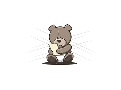 baby bear adobe illustrator animals bear character hand drawn illustration logo mascot teddybear wacom intuos
