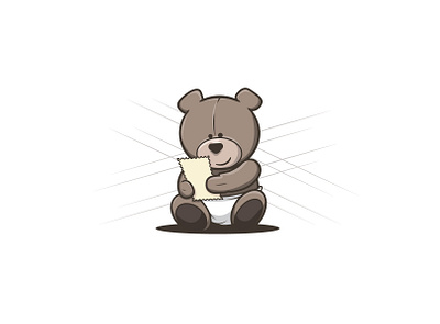 baby bear adobe illustrator animals bear character hand drawn illustration logo mascot teddybear wacom intuos