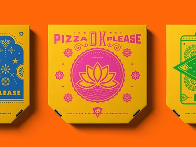 PIZZAWALA’S Pizza Box Design brand identity design illustration indian michigan pizza pizza box vector ypsilanti