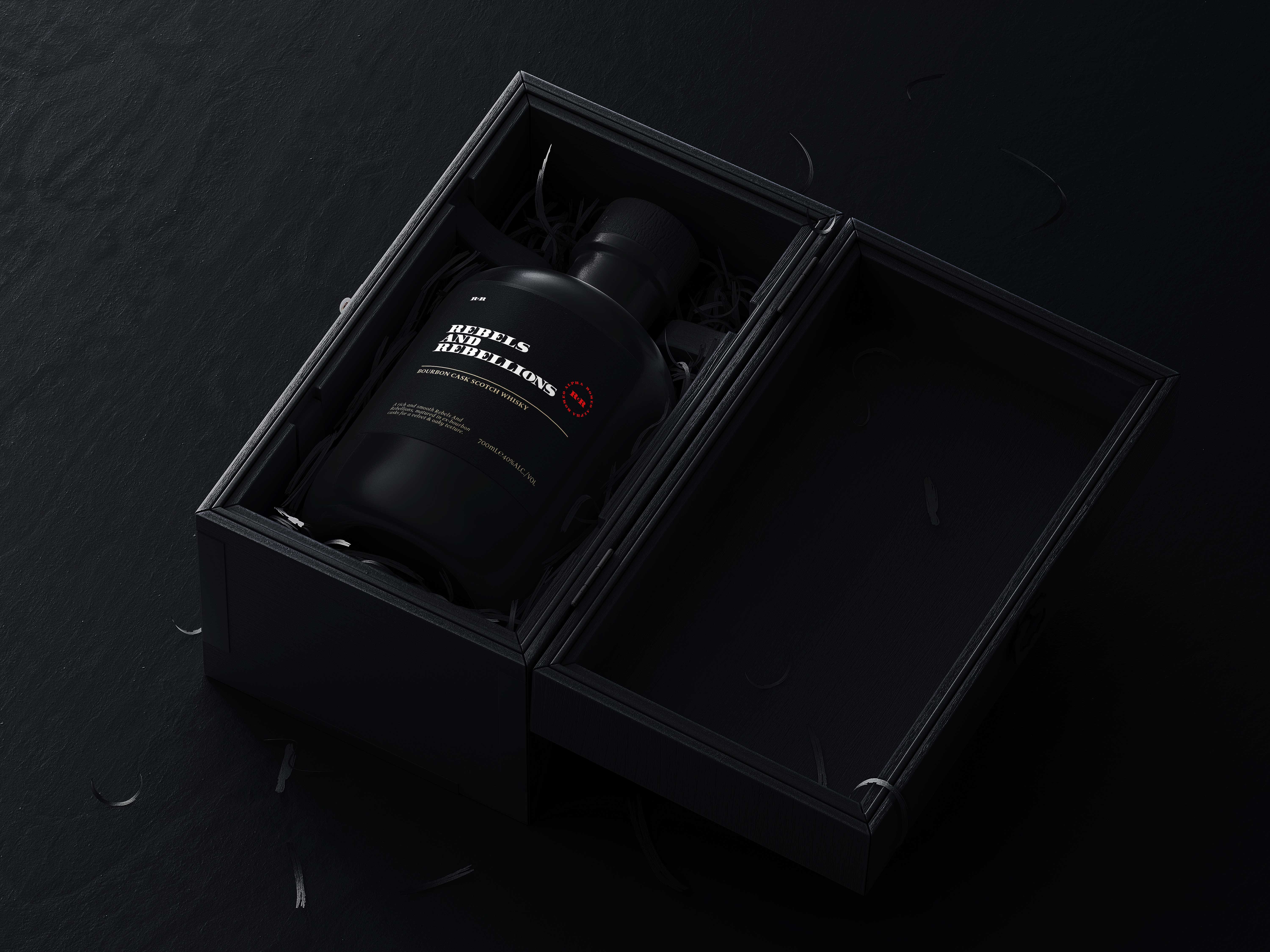 Example of Rebels and Rebellions Scotch Whisky Concept