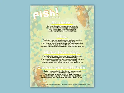FISH! Philosophy course design educational educational illustration english esl grammar illustration speech summary