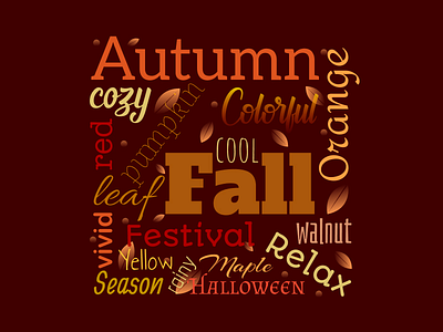Autumn art autumn design digital digital art digital design fall figma fonts graphic graphic design illustration inspiration lettering orange season typography ui vector weather
