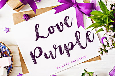 Love Purple Font calligraphy design font fonts graphic design lettering purple typography