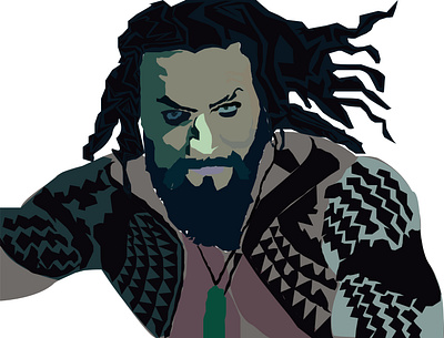 My first vector aquaman illustration logo