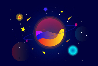 Galaxy ILLU artwork galaxy graphicdesign illustrator