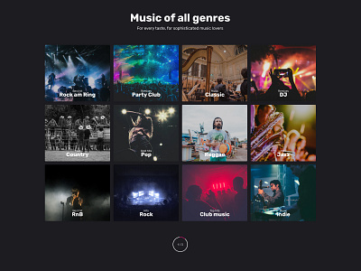 Music service design ui ui ux ux web website