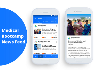 News Feed android app app branding clean design experiment flat inspiration medical app medical care minimal mobile simple clean interface