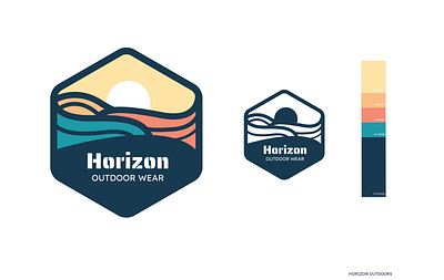 Horizon Outdoors branding design illustration logo vector