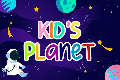 Kid's Planet Font cute display font font font awesome font family fun font kid font kids line font