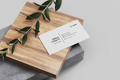 Restaurant Business Card black white business card identity design minimalist