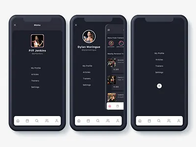Badi - Find a Personal Trainers App UI Kit adobe xd fitness gym health coach personal trainer pilates sport stream training ui kit xd yoga
