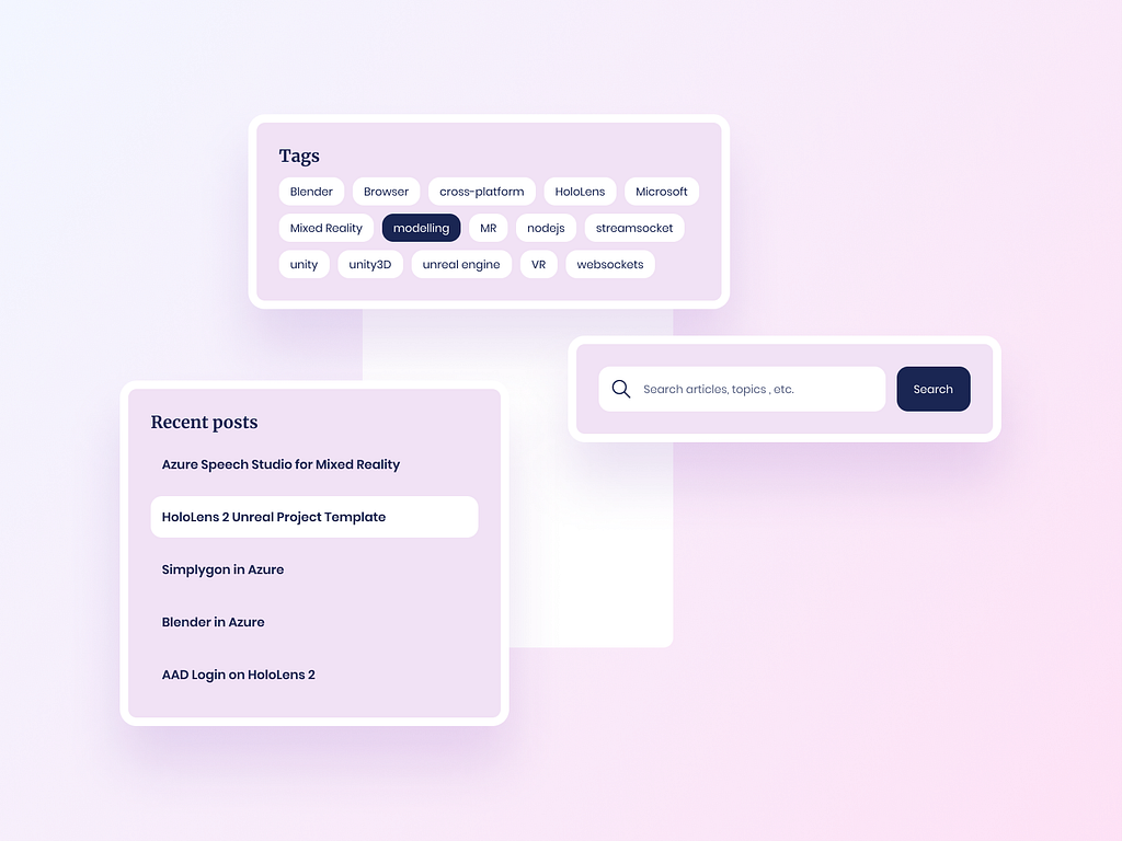 Blog UI Components Design by Ildiko Gaspar on Dribbble