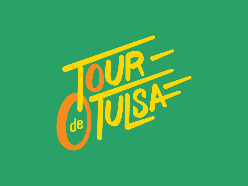 Example of Logo and identity for Tour de Tulsa cycling event