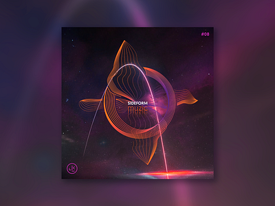 sideform muzic - cover art - daily cover-art project 08 cd cover cover art cover design digitalart electronicmusic illustration music music art psytrance sideform space techno trance wave