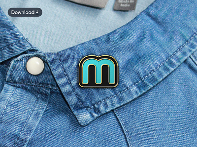 Enamel Pin Badge Mockup denim download enamel pin badge graphicdesign icon logodesign mockup mockup psd photoshop pin badge realistic vector
