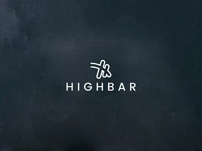 Highbar logo design logo creative minimal flat gym