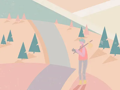 Hitchhiking morning art design figma hitchhiker illustration illustration art illustrator morning people illustration photoshop vector