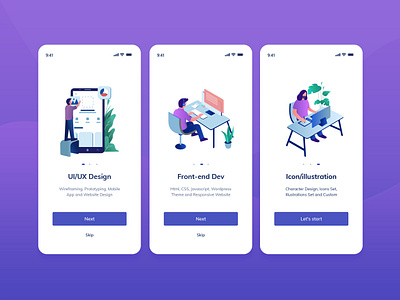 Service app character design illustration illustrator mobile mobile ui ui ux uxui