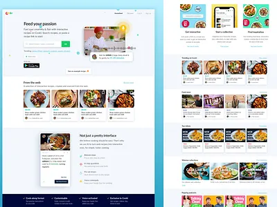 Cookt- Homepage update 2019 app bot chat chatbot chef cook cookbook cooking cookt food food and drink food app foodies recipe recipes webdesign website