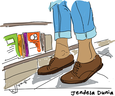 milenia perpustakaan jendela dunia animation design illustration