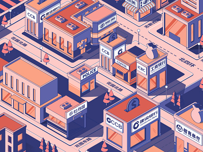 a map 2.5d illustration illustration design