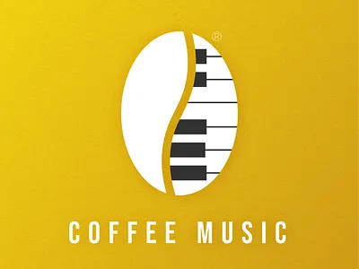 coffee music art coffee design logo music