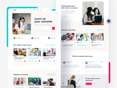 Online Learning Platform 2019 2019 trend e learning learning learning platform online app online booking online course online education online learning online school online teaching skillshare trendy design udemy ui ux video conferencing webdesign website