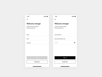 Daily UI 001 — Sign up page challenge clean daily dailyui dailyui 001 design design system form signup ui uidesign