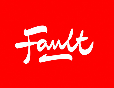 Fault brushlettering clientwork custom lettering design digitalart digitalartist hand drawn lettering logo logo designer logotype typography
