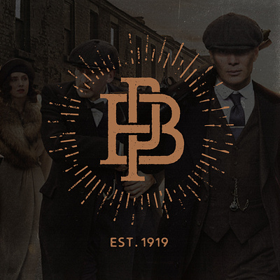 Peaky Blinders Monogram grunge texture logo monogram movielogo pb peaky blinders vintage