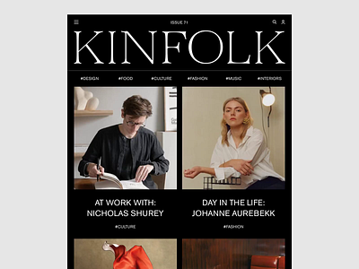 Kinfolk clean concept grid minimal responsive ui ux web website wip