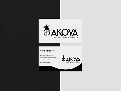 Akoya Business Card app design branding businesscard design illustration