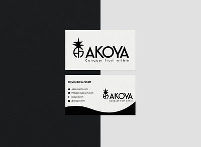 Akoya Business Card app design branding businesscard design illustration