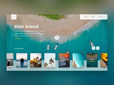 Kish Island Tourism - Concept beach clean clean ui concept header homepage iran iranian island kish kish island landing page minimal tour toursim travel ui ux webdesign website